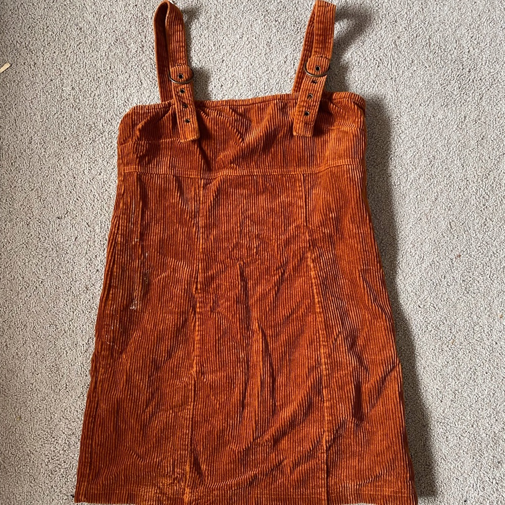 Corduroy Overall Mini Dress SZ S